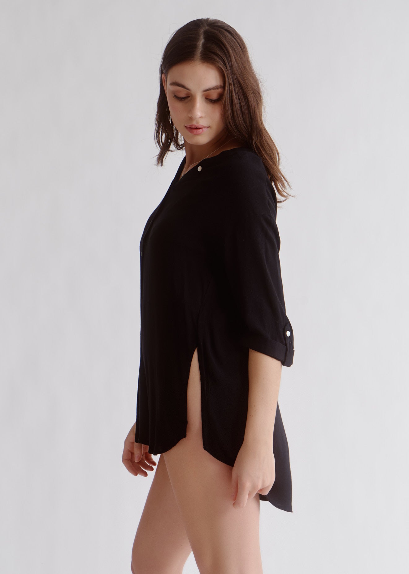 Chemise couvre maillot noire