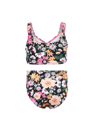 Floral Sunset Two Piece Girl Swim Set