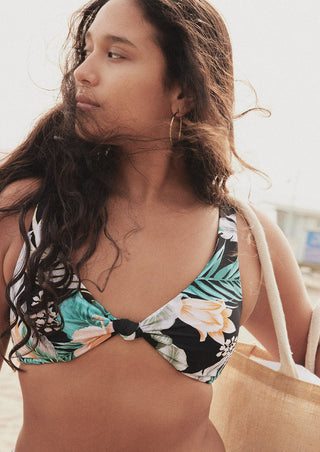 Tropical reversible knotted crop top
