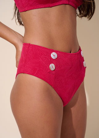 Culotte taille haute avec boutons Persian Red