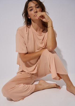 Peach Everyday Cropped Pant