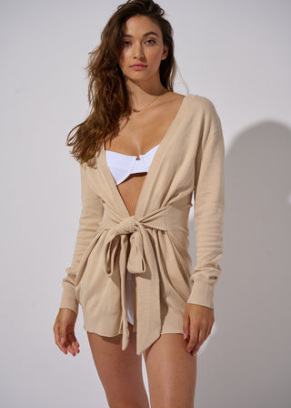 Bleached Sand Knitted Cardigan