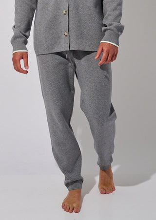 Grey Mix Tricot Tapered Pant